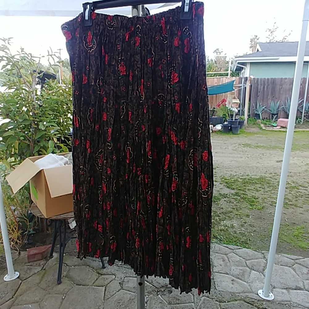 Brown Multi-Colored Skirt